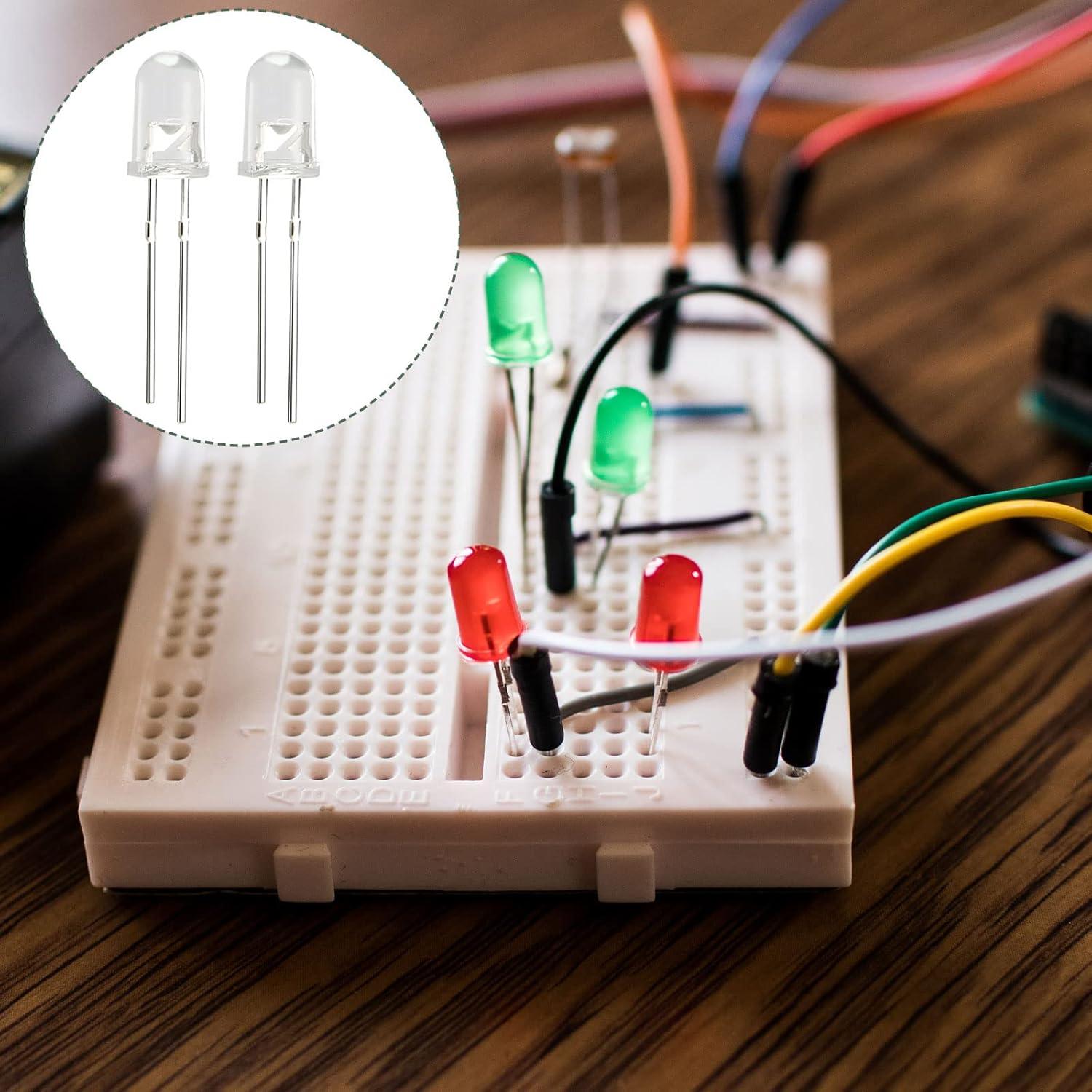 Diodos Emisores de Luz YOKIVE 10 Pcs 5mm Blanco 3-3.4V