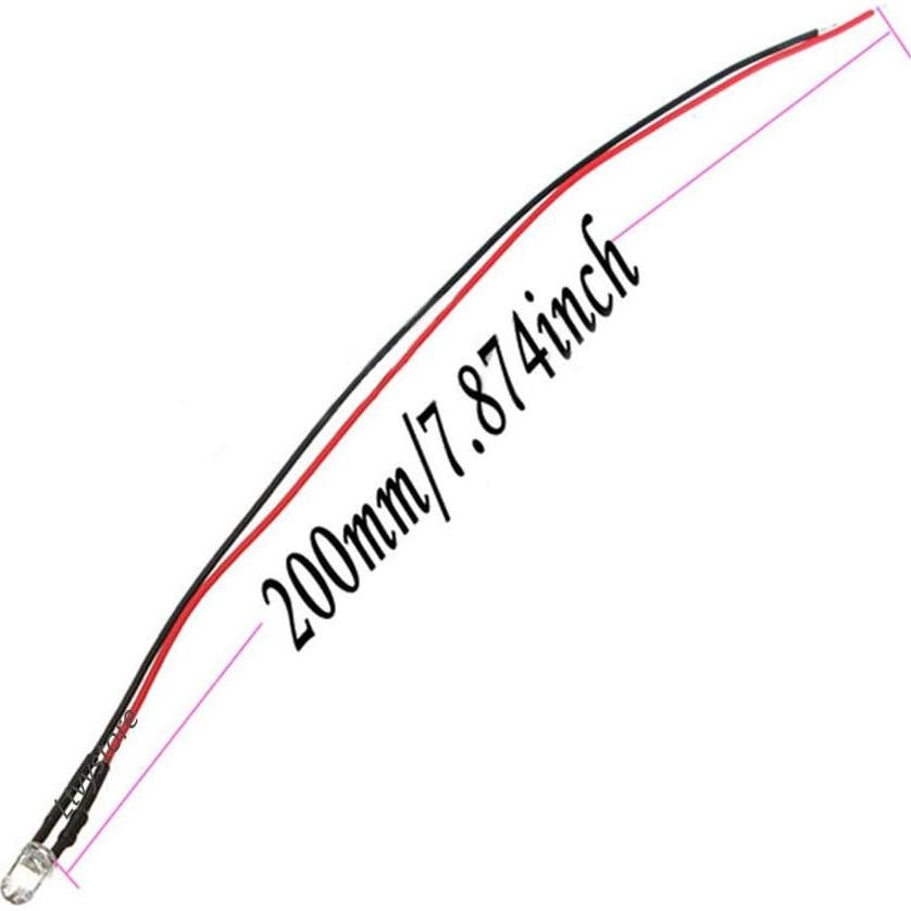 30 Piezas LED Blanco 3mm 12V Pre Cableado Ltvystore