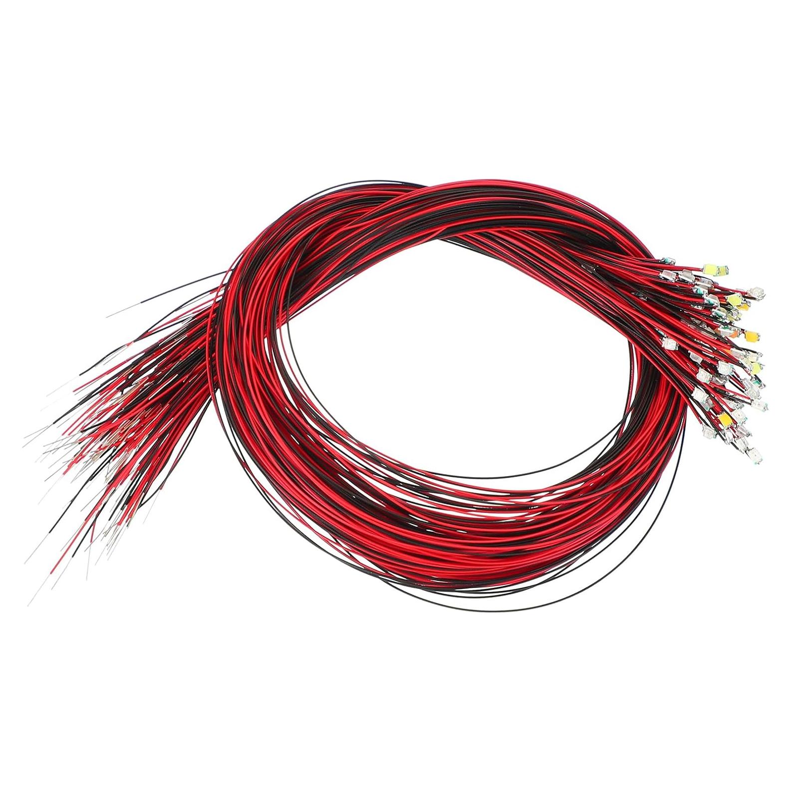 Juego de Micro LED Pre-cableado PATIKIL 100 Piezas 25 cm