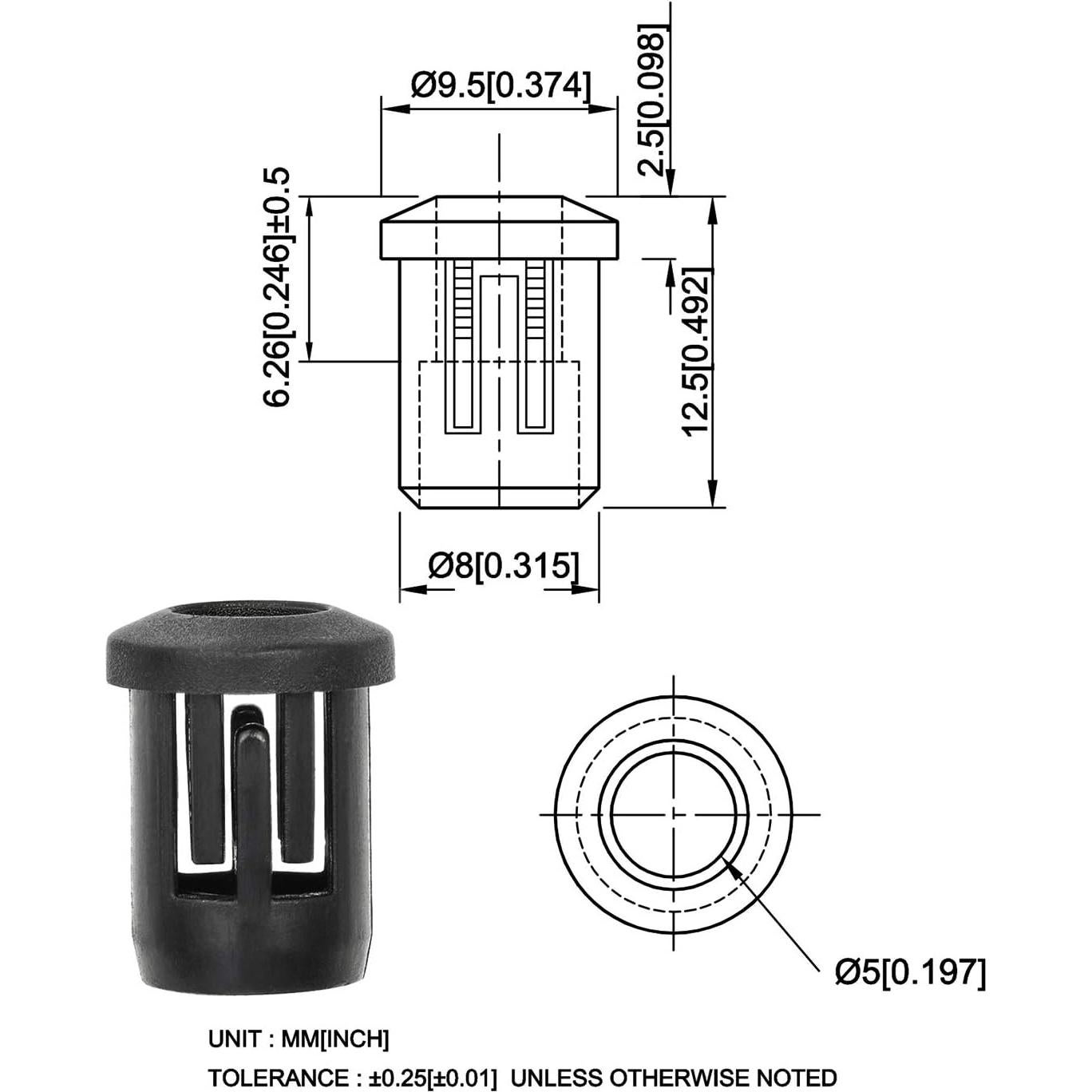 Soporte LED 5mm Chanzon 50 Piezas Montaje en Panel