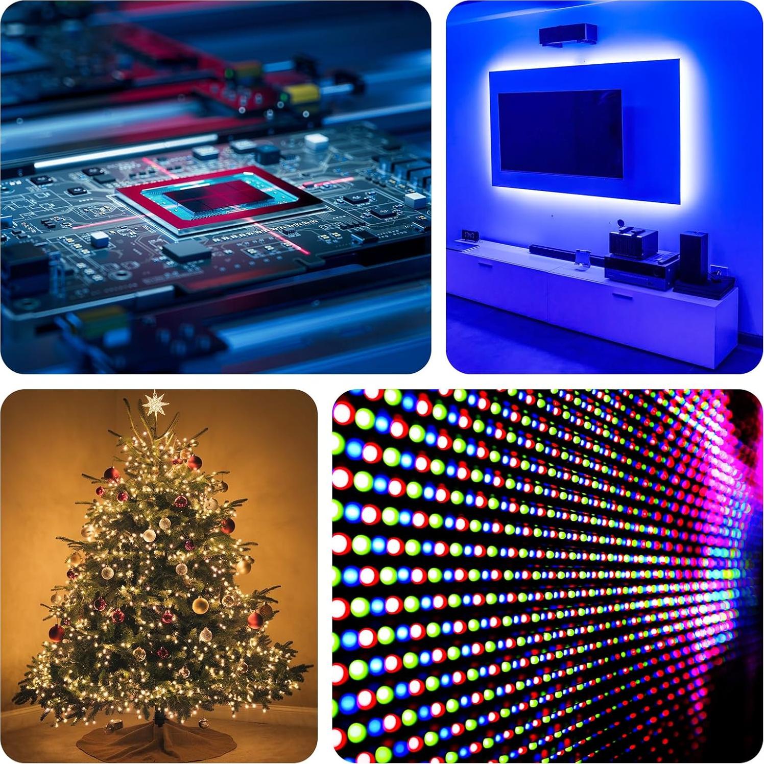 100 Diodos LED 5mm Blancos Cálidos MECCANIXITY para Electrónica