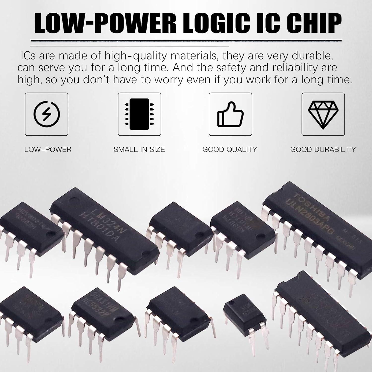 Kit de Circuitos Integrados IC Glarks 85 Piezas - Amplificadores y Temporizadores