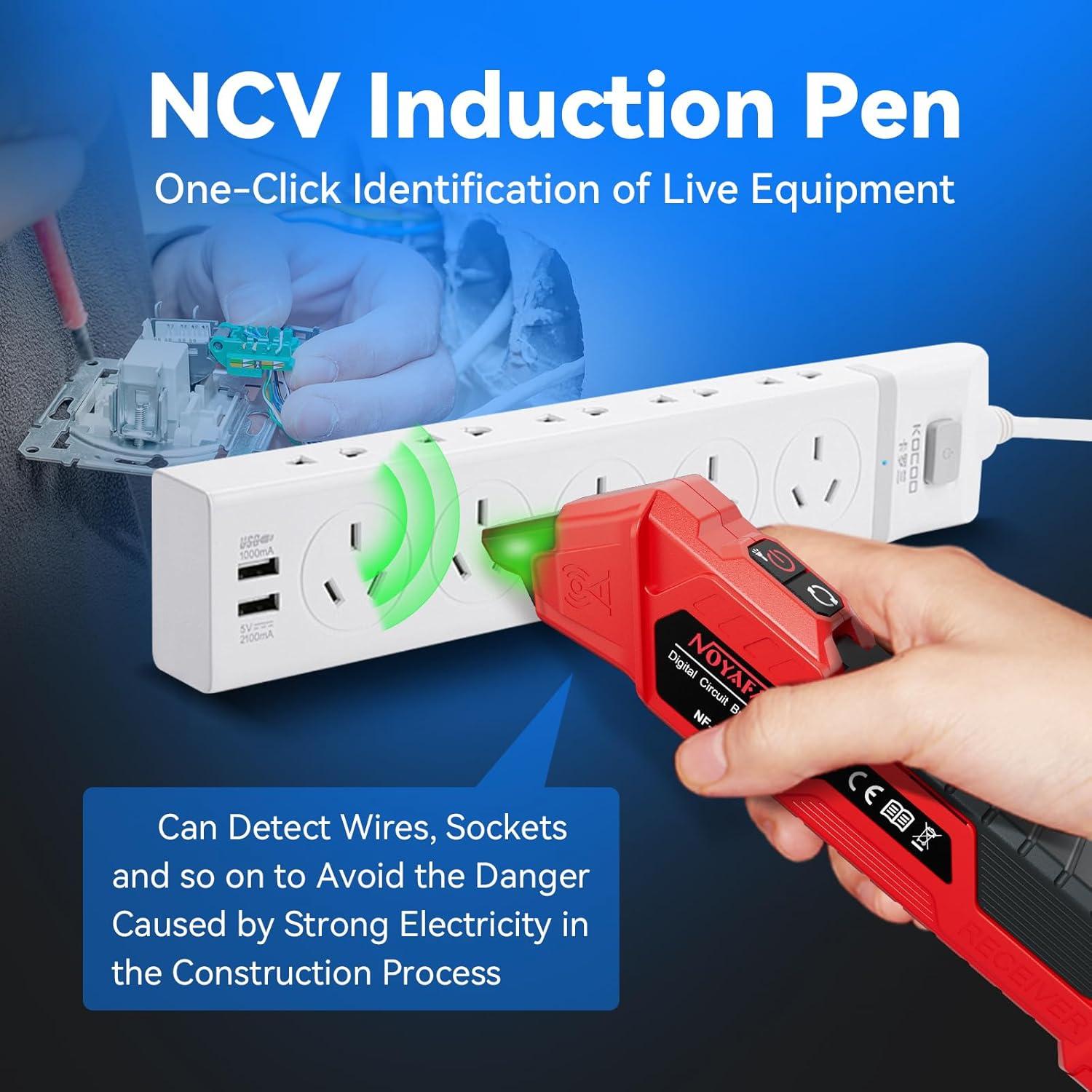 Localizador de Interruptores Automáticos NOYAFA NF-827 con 3 Accesorios