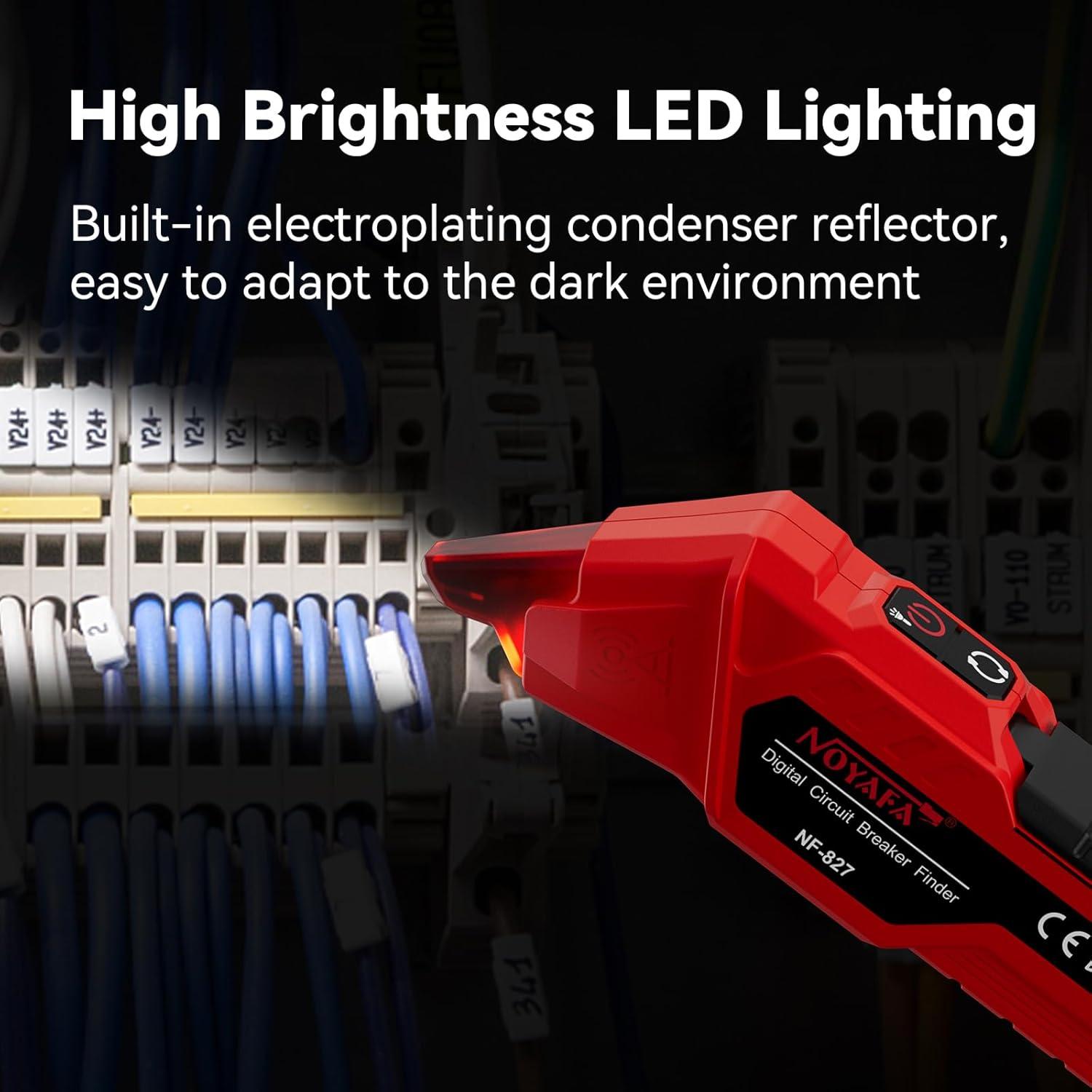 Localizador de Interruptores Automáticos NOYAFA NF-827 con 3 Accesorios