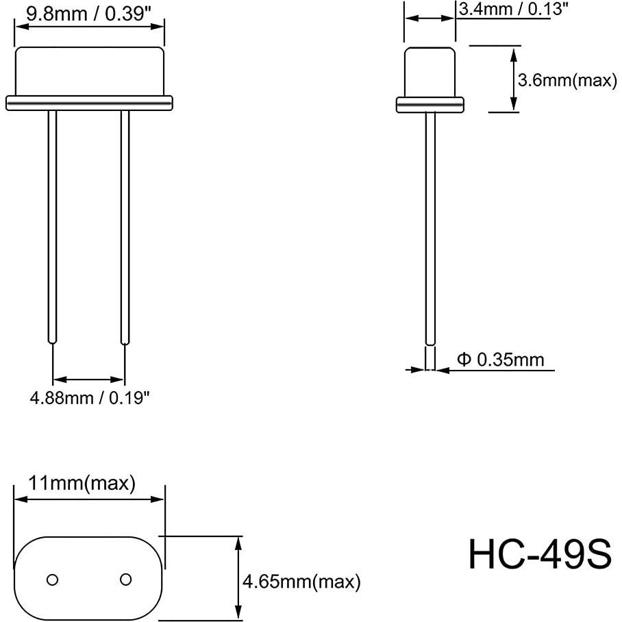 Osciladores de Cristal de Cuarzo DIP uxcell 40MHz 5 Pcs