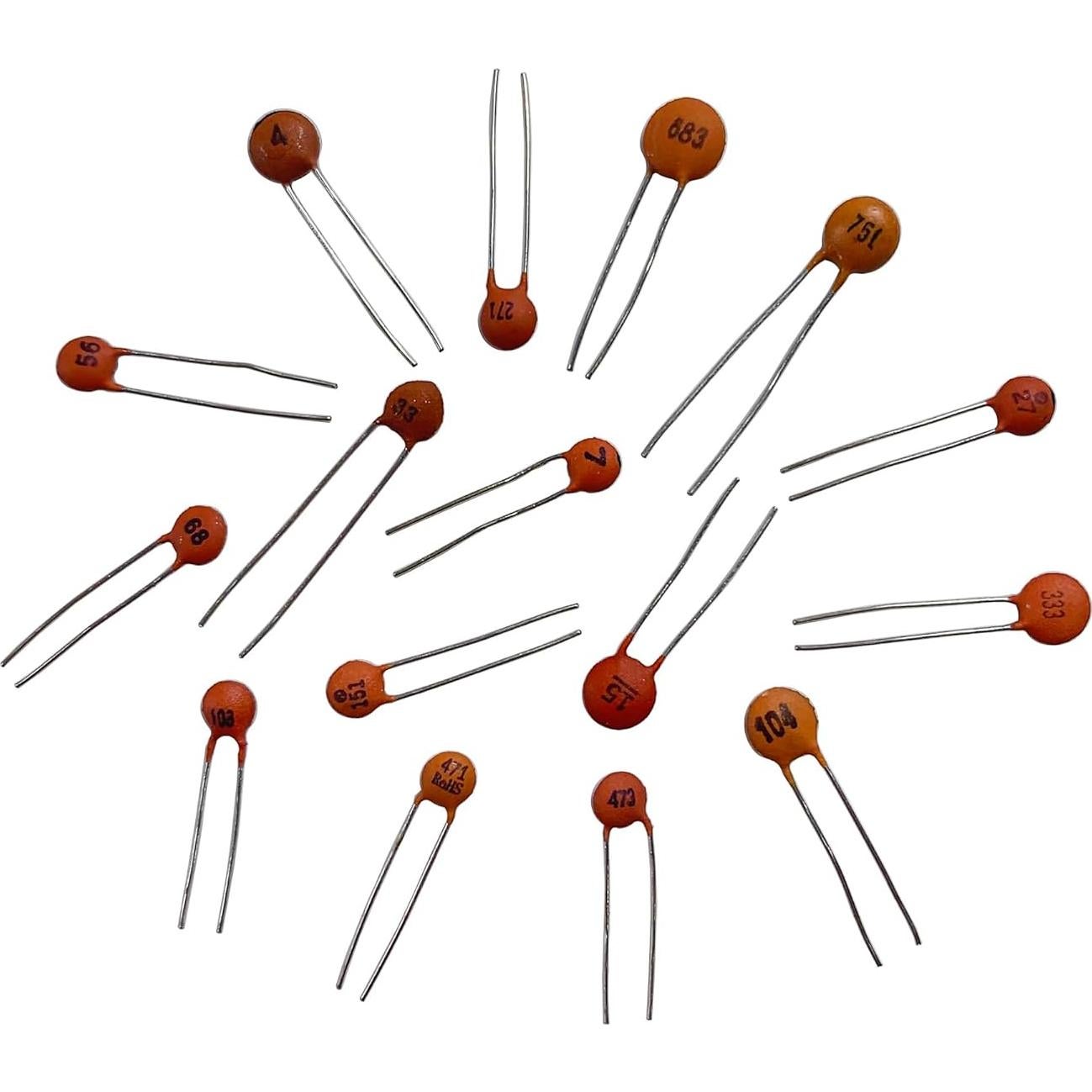 Kit de Capacitores Cerámicos MOKMMKIT 1680 Piezas 1pF a 100nF 50V
