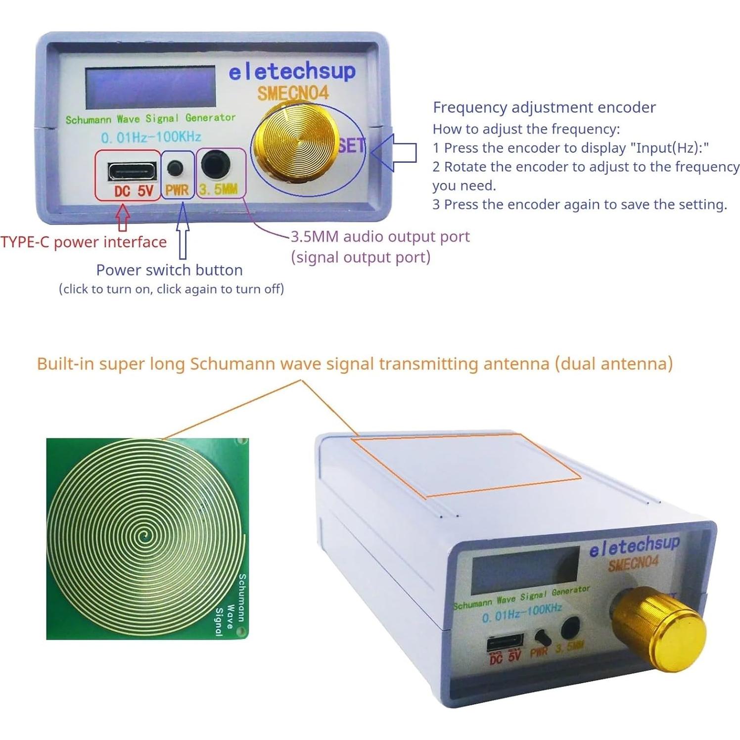 Generador de Onda Senoidal Pura Schumann SMECN04 Ajustable 0.01-100kHz