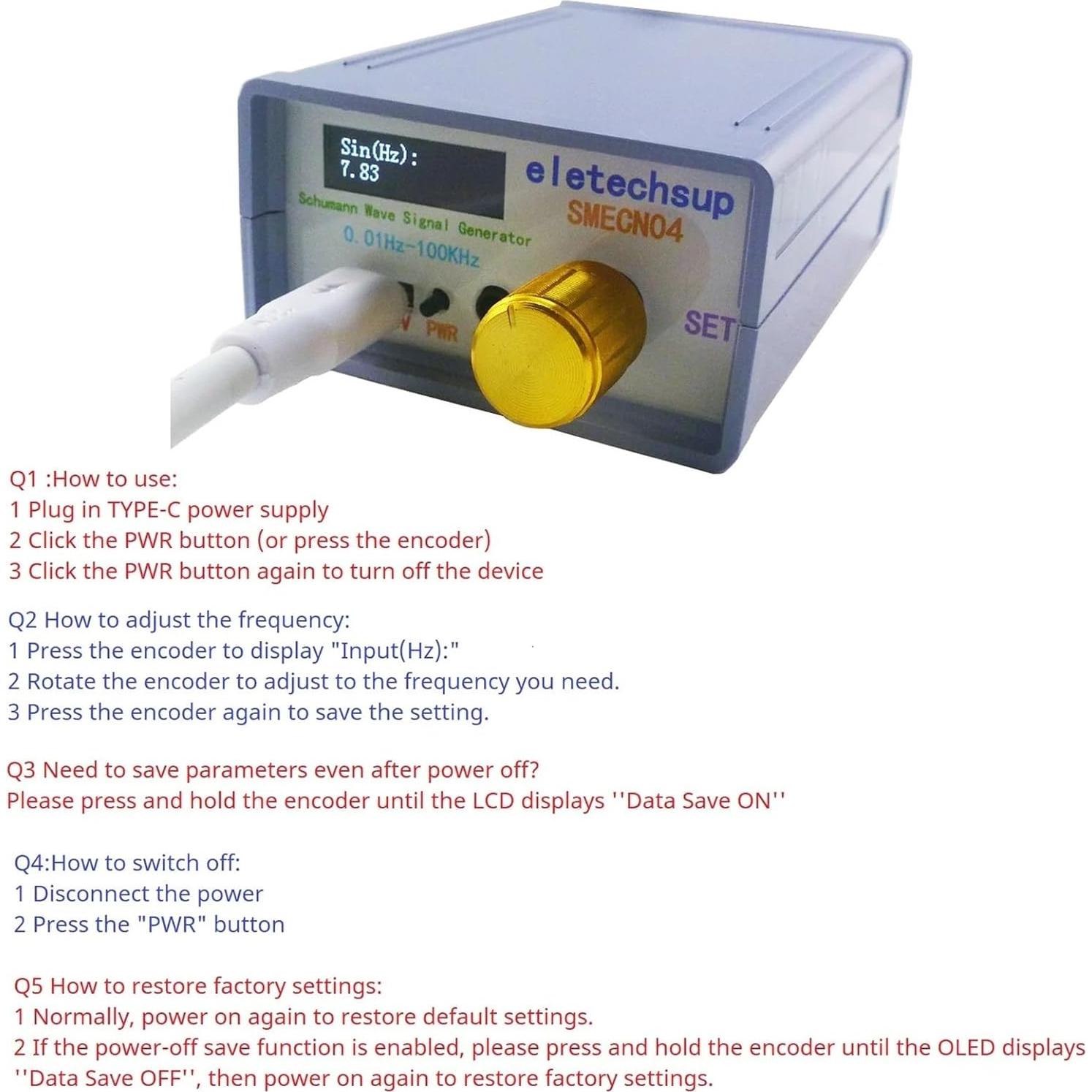 Generador de Onda Senoidal Pura Schumann SMECN04 Ajustable 0.01-100kHz