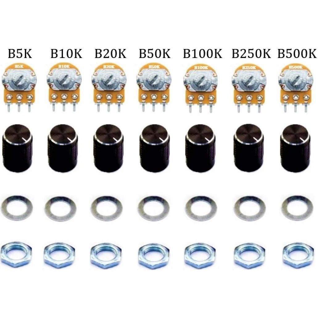 Kit de Potenciómetro Rotativo Lineal 21 Piezas DaFuRui