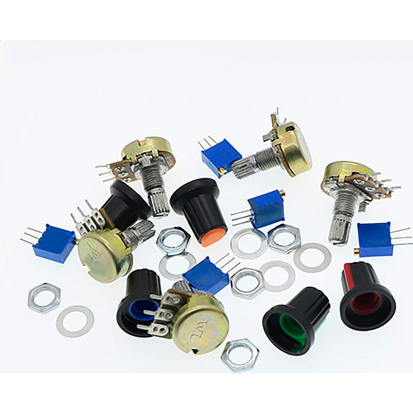 Kit de Potenciómetros Lineales Zovfam 105 Piezas 1K-100K Ohm