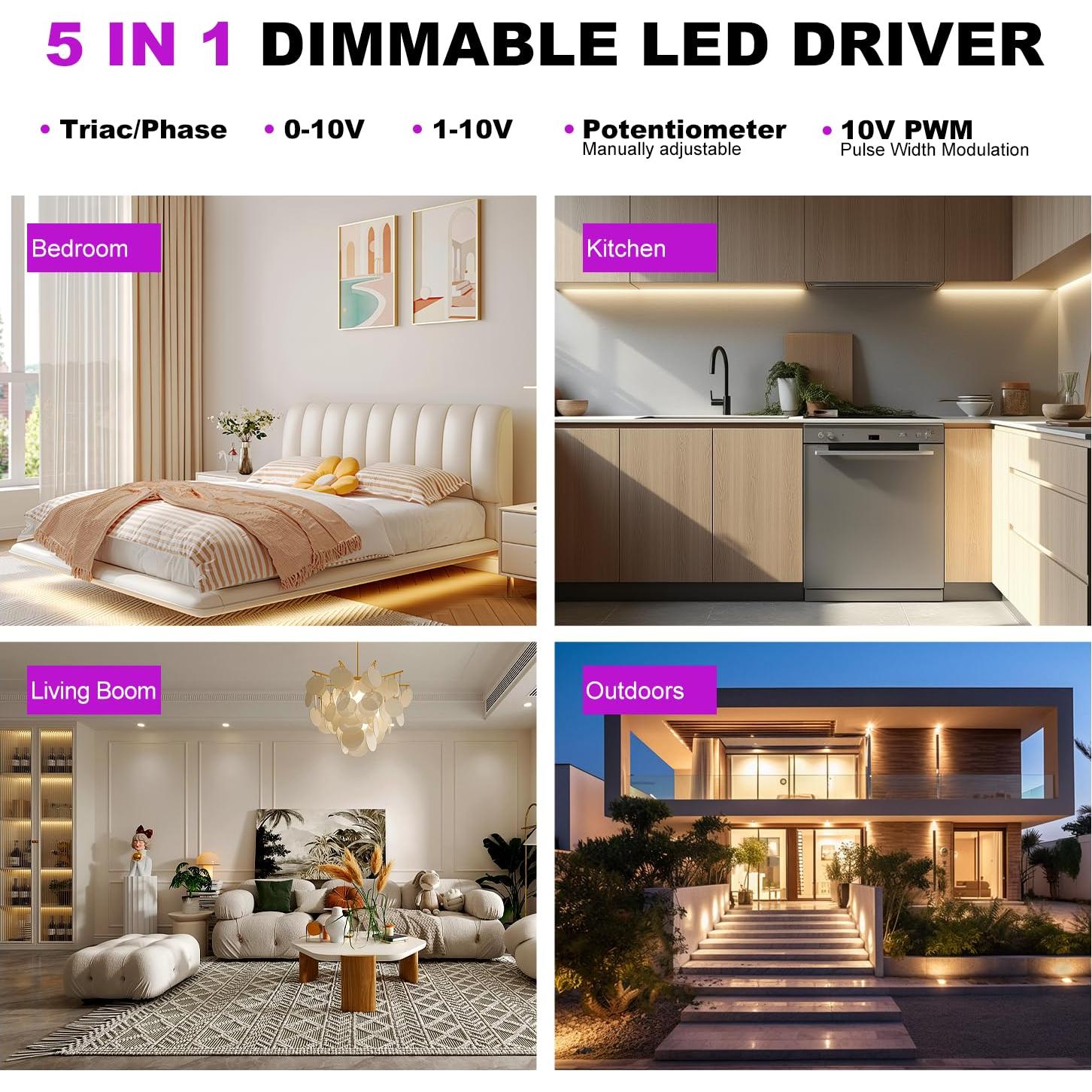 Controlador LED Dimmable 60W EoJoycels 24V IP67 UL Listado