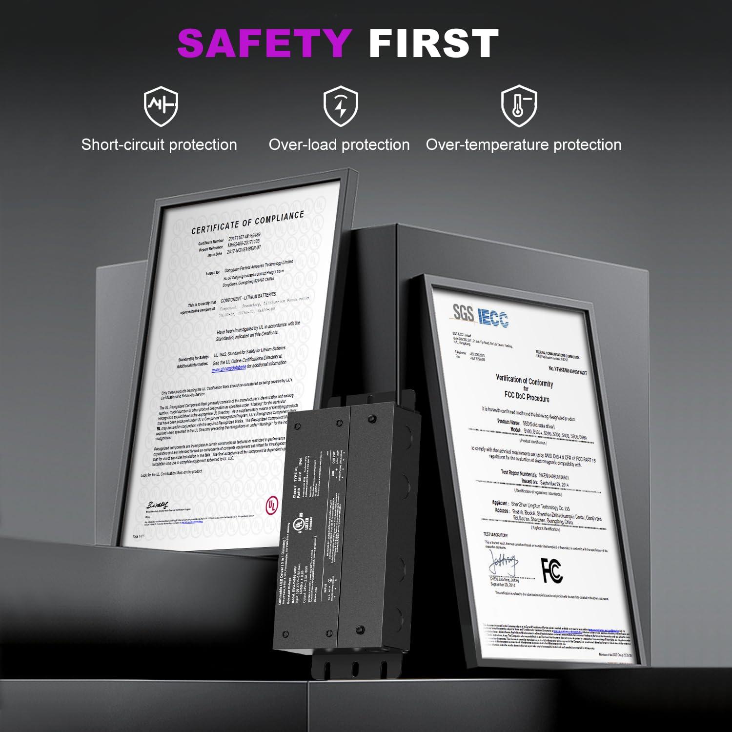 Controlador LED Dimmable 60W EoJoycels 24V IP67 UL Listado