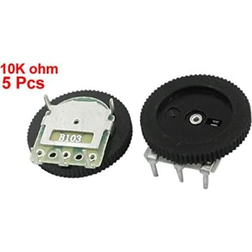 Potenciómetro de Rueda uxcell B103 10K ohm 16x2mm 5Pcs