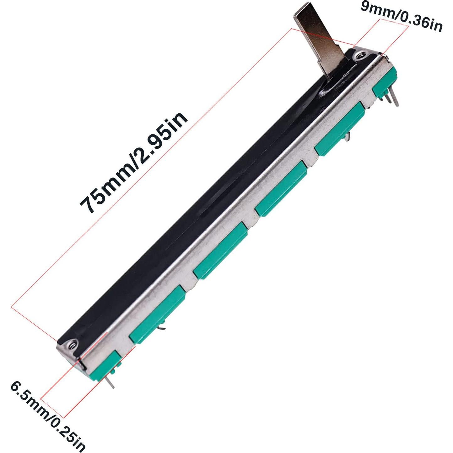 Doble Potenciómetro Deslizante Lineal Taiss B103 10K 75mm