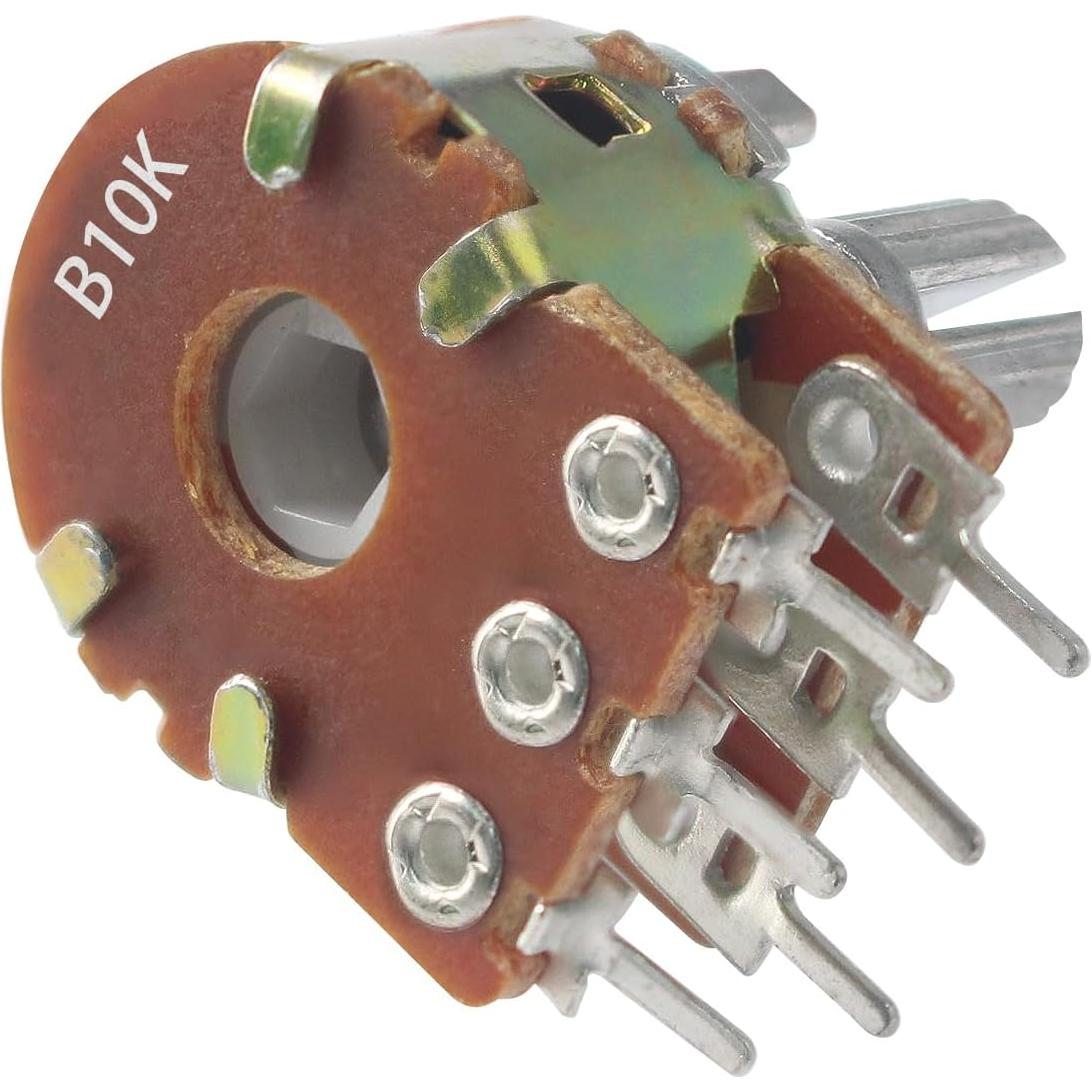 5 Potenciometros Rotativos Duplicados WH148 10K 6 Pines 15mm