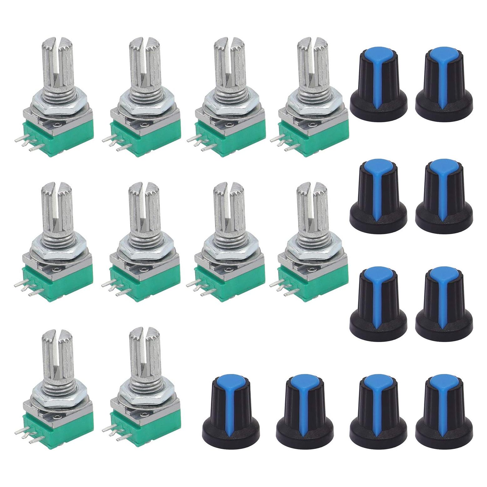 Potenciómetros Rotativos Lineales 10K Ohm TWTADE 10 Pcs