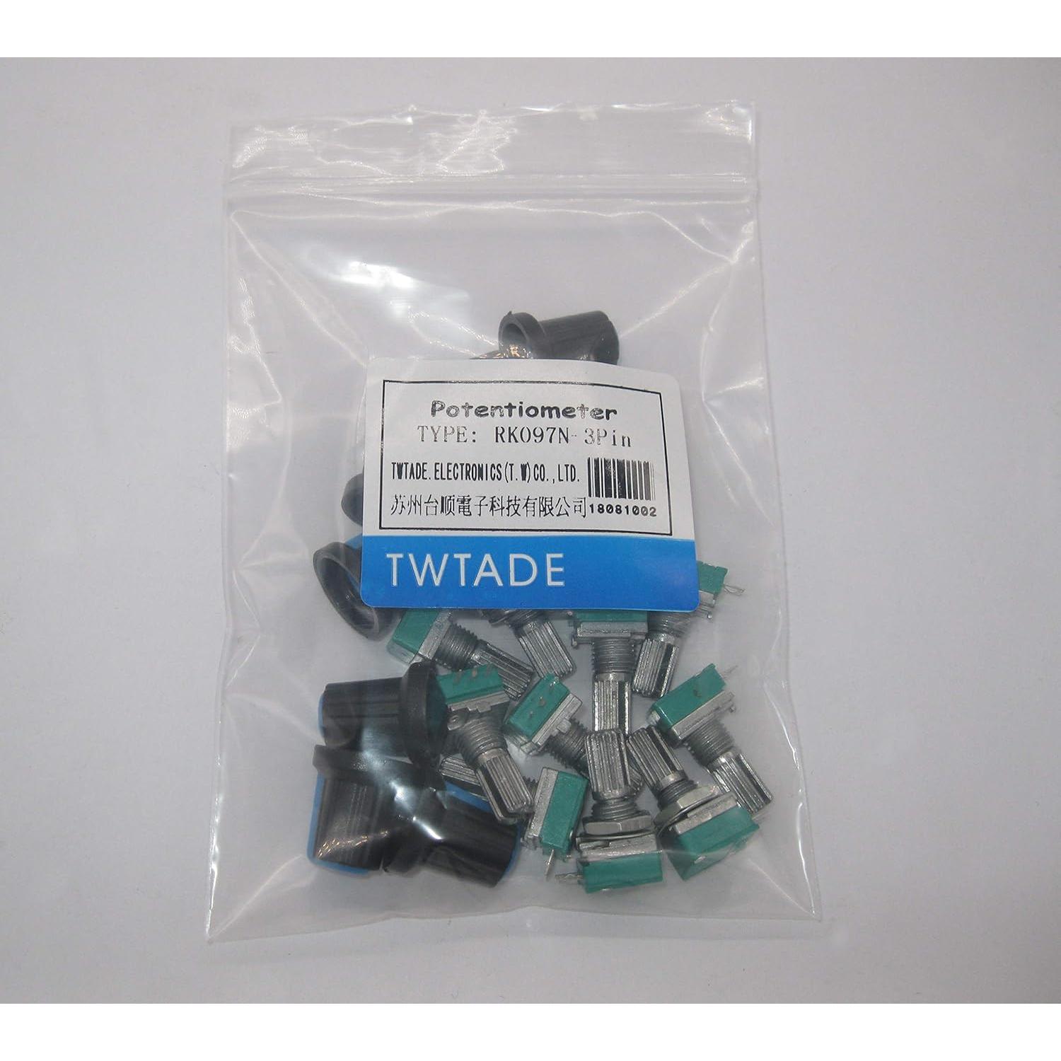 Potenciómetros Rotativos Lineales 10K Ohm TWTADE 10 Pcs