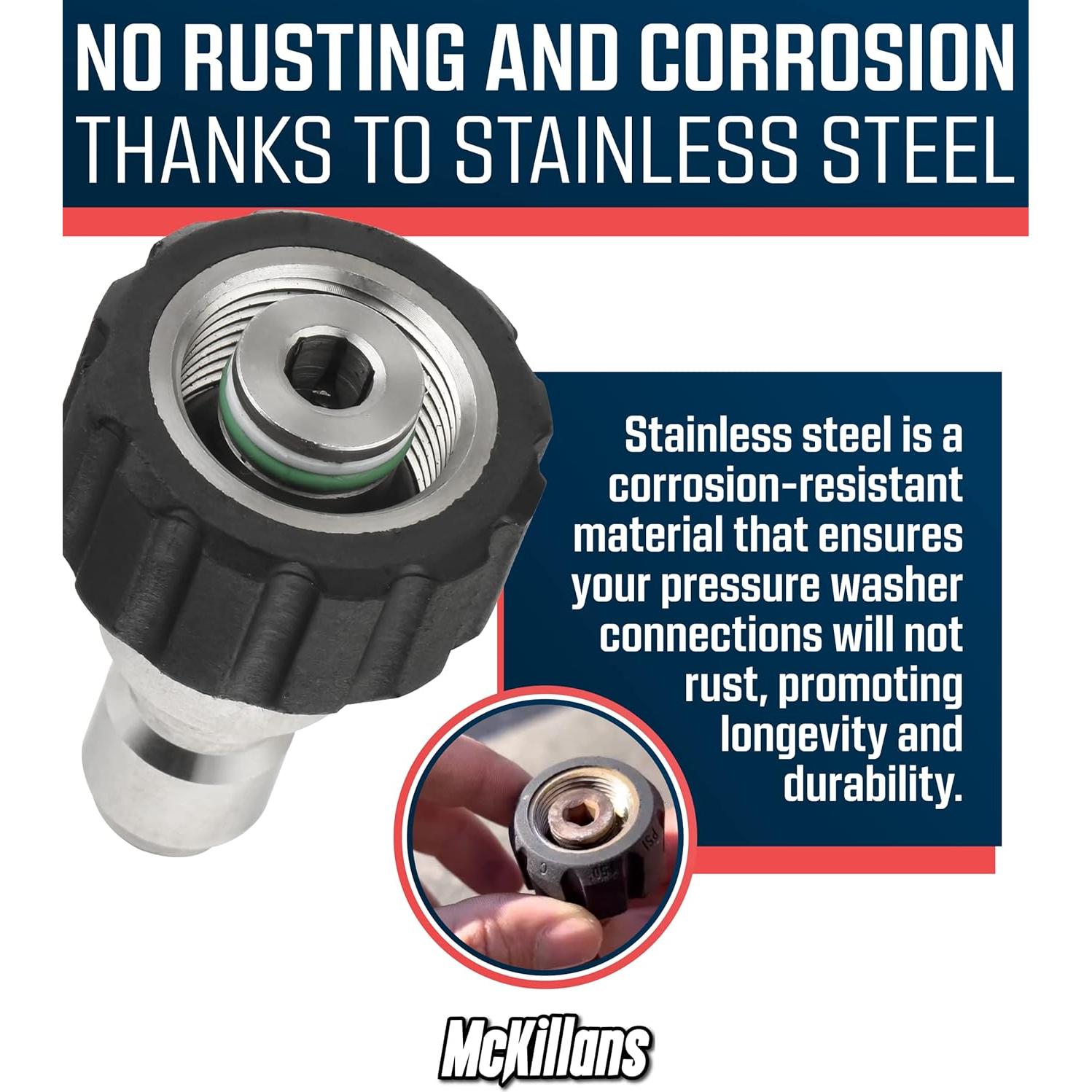 Kit de Conexión Rápida McKillans M22-14mm Acero Inoxidable