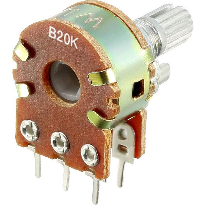 Potenciometro Doble Giro 20K Ohm uxcell WH148 5 Piezas
