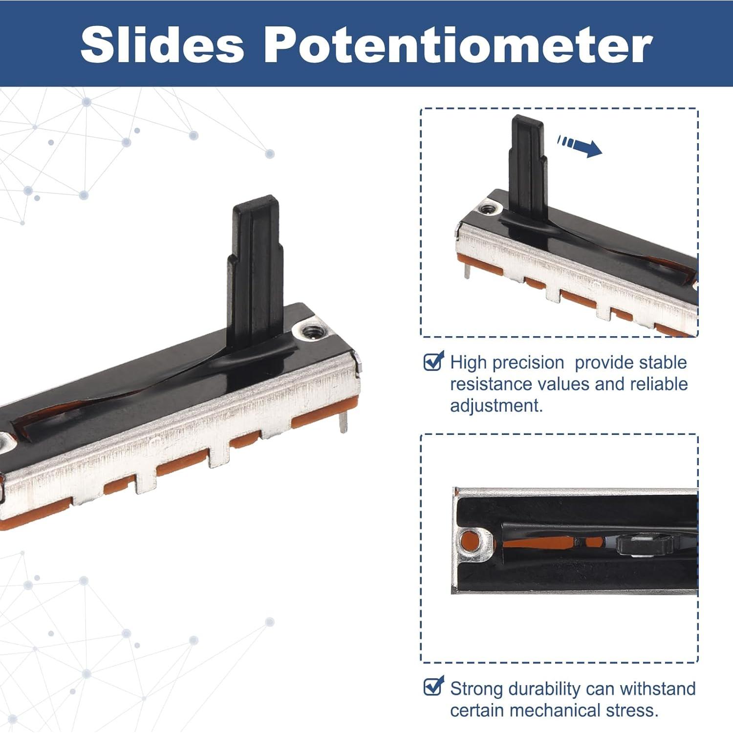 Potenciometro Lineal 5Pcs B100K 35mm MECCANIXITY