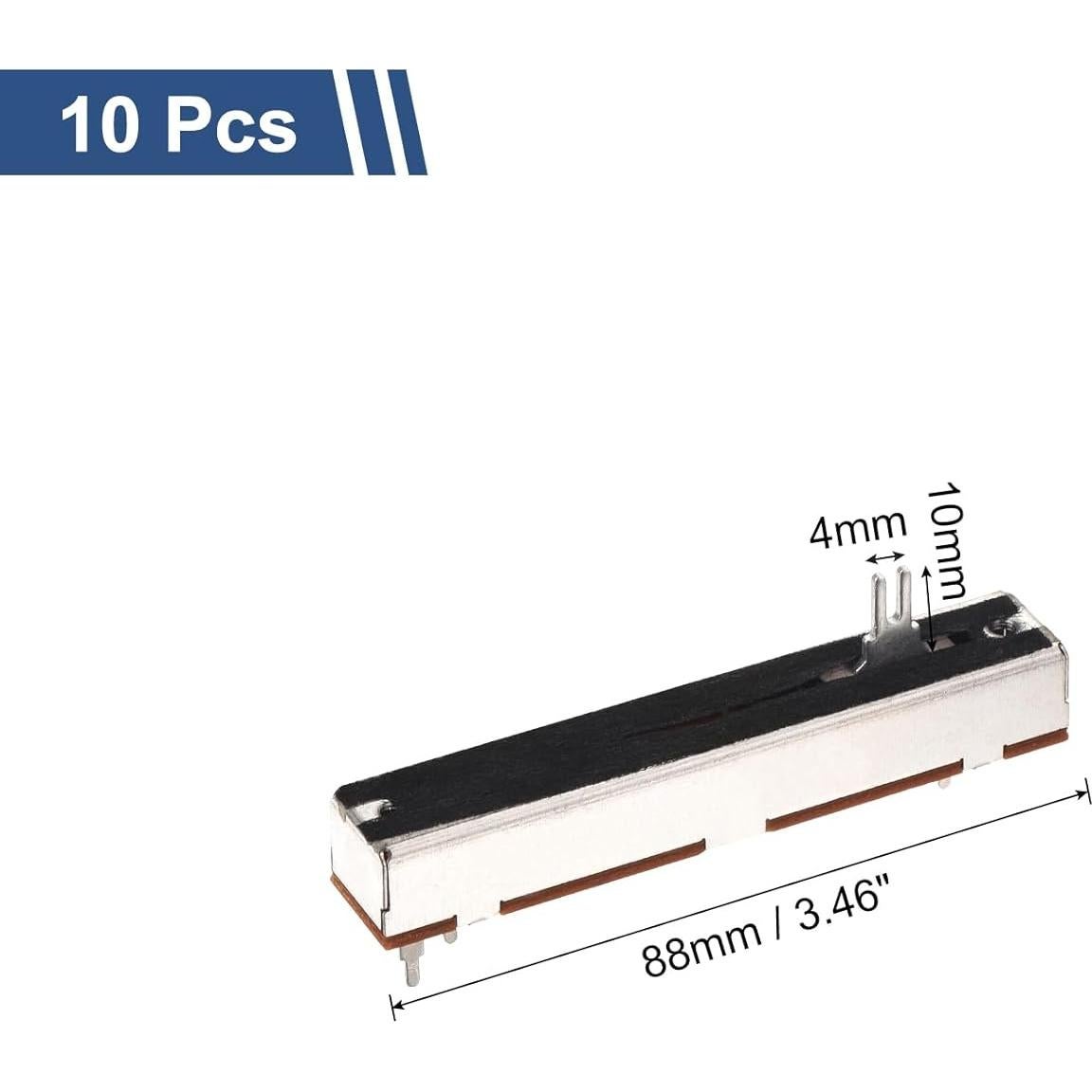 Potenciometro Deslizante Lineal B10K 88mm 10 Piezas MECCANIXITY