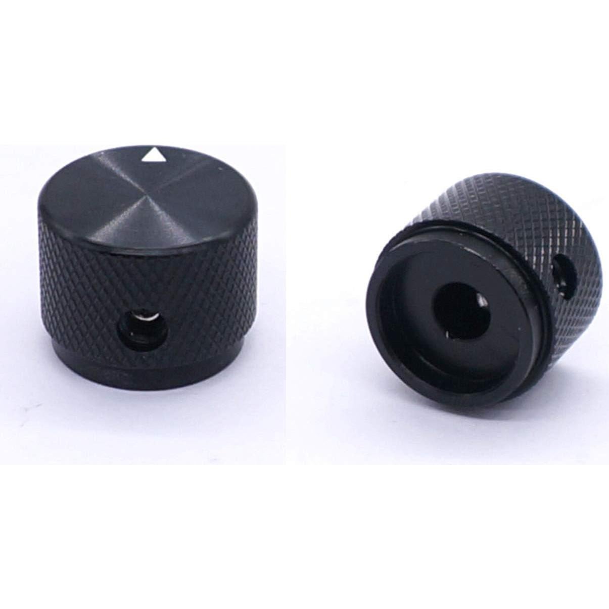 Perillas de Control Rotativas Taiss de Aluminio Negra 20x15.5mm - 2 Pcs