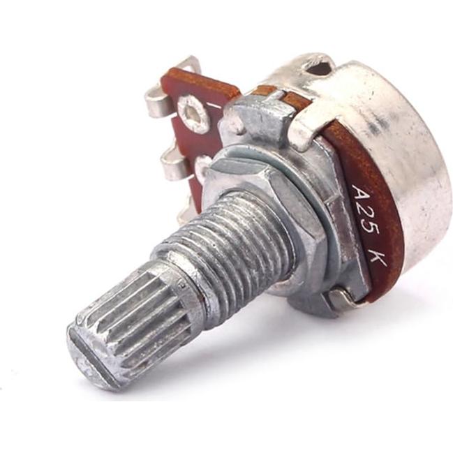 Potenciómetros de guitarra Healifty A25K mini eje dividido