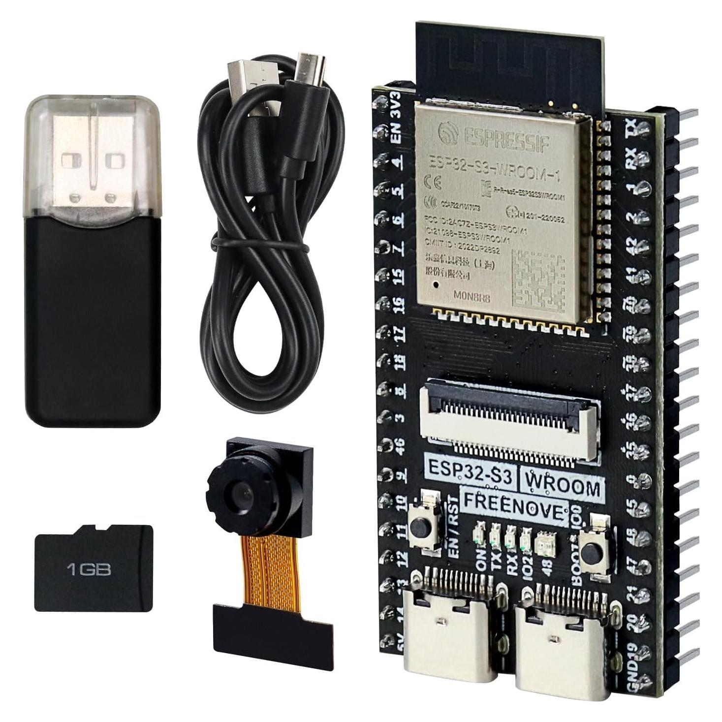 Placa ESP32-S3 FREENOVE CAM 240 MHz, 8 MB Flash y PSRAM