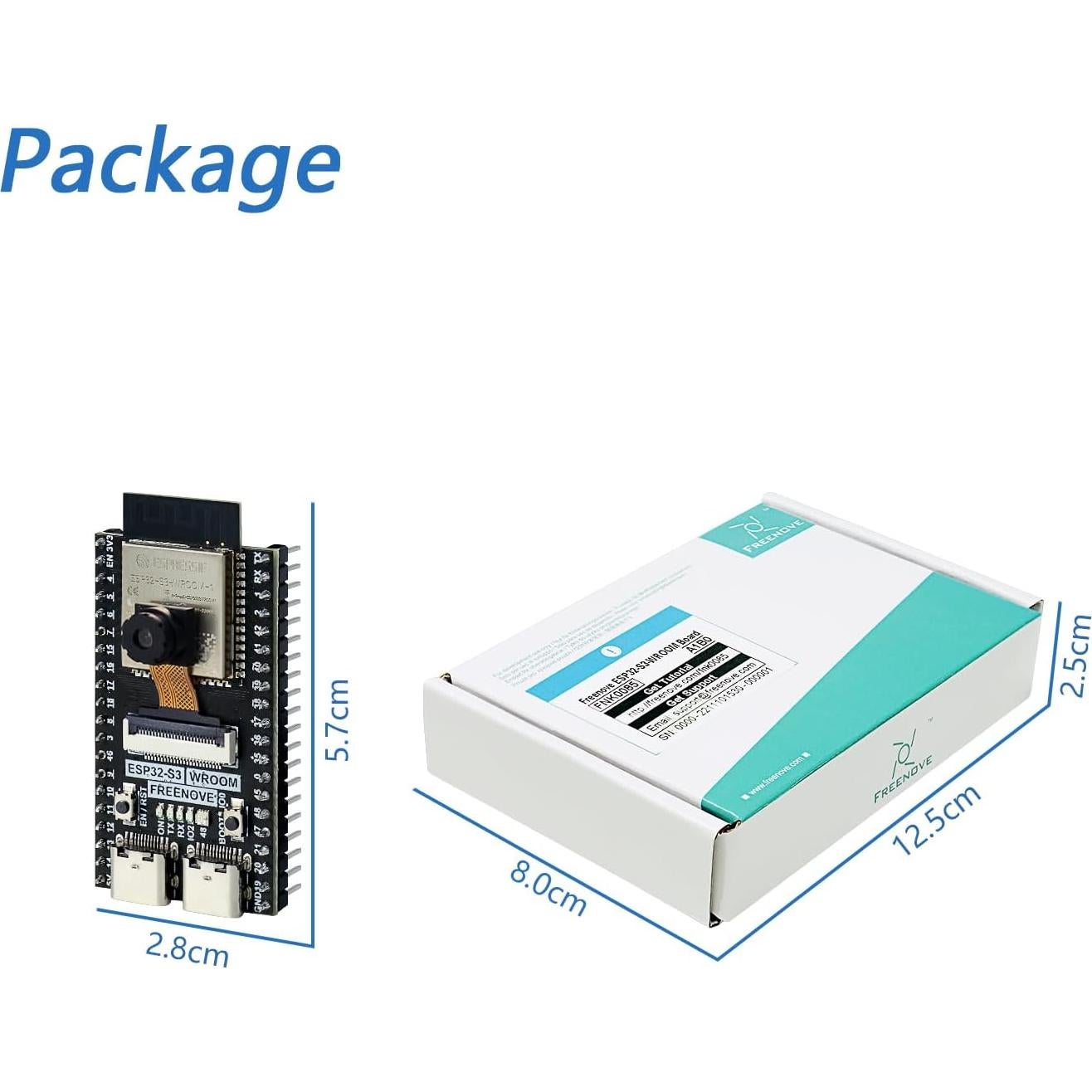 Placa ESP32-S3 FREENOVE CAM 240 MHz, 8 MB Flash y PSRAM