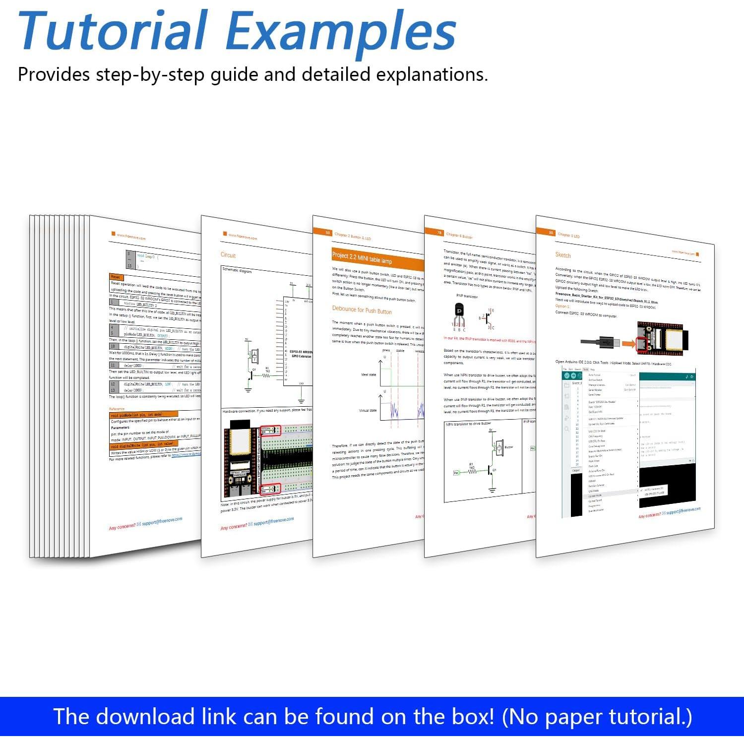 Kit de Inicio FREENOVE ESP32-S3 con Cámara y Tutorial 418 Páginas