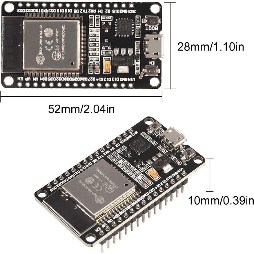 4 Placas de Desarrollo ESP32 DORHEA WiFi 2 Núcleos 802.11ac