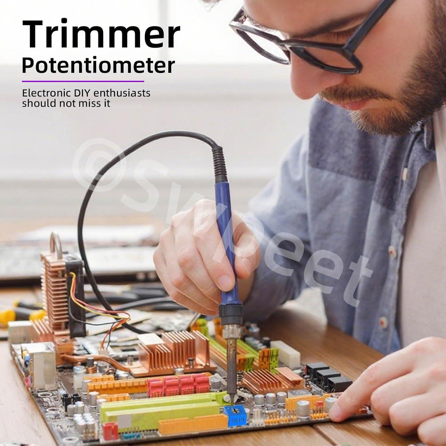 Kit 66Pcs Potenciómetros Ajustables Swpeet 3362 100-1M Ohm