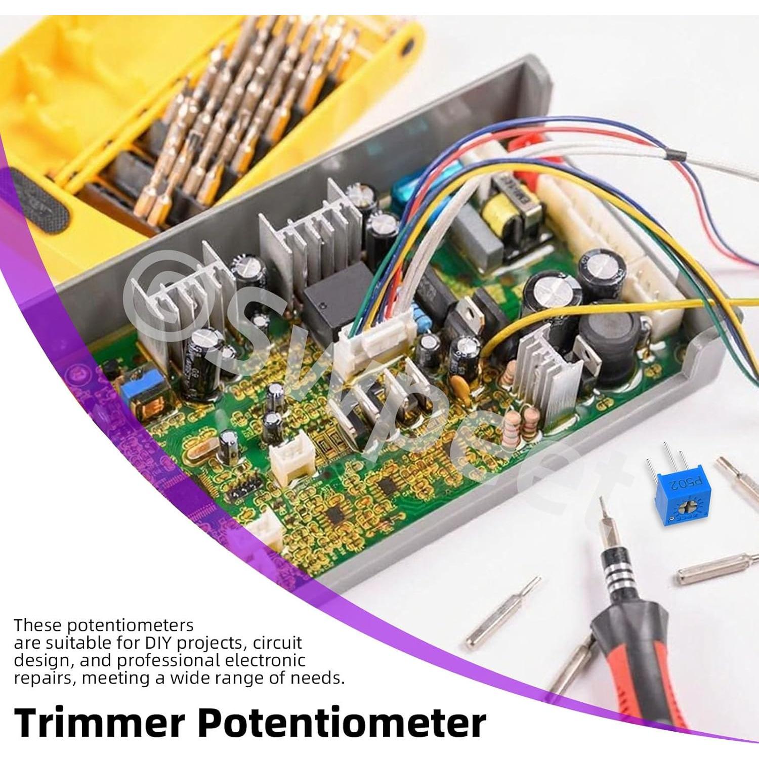 Kit 66Pcs Potenciómetros Ajustables Swpeet 3362 100-1M Ohm