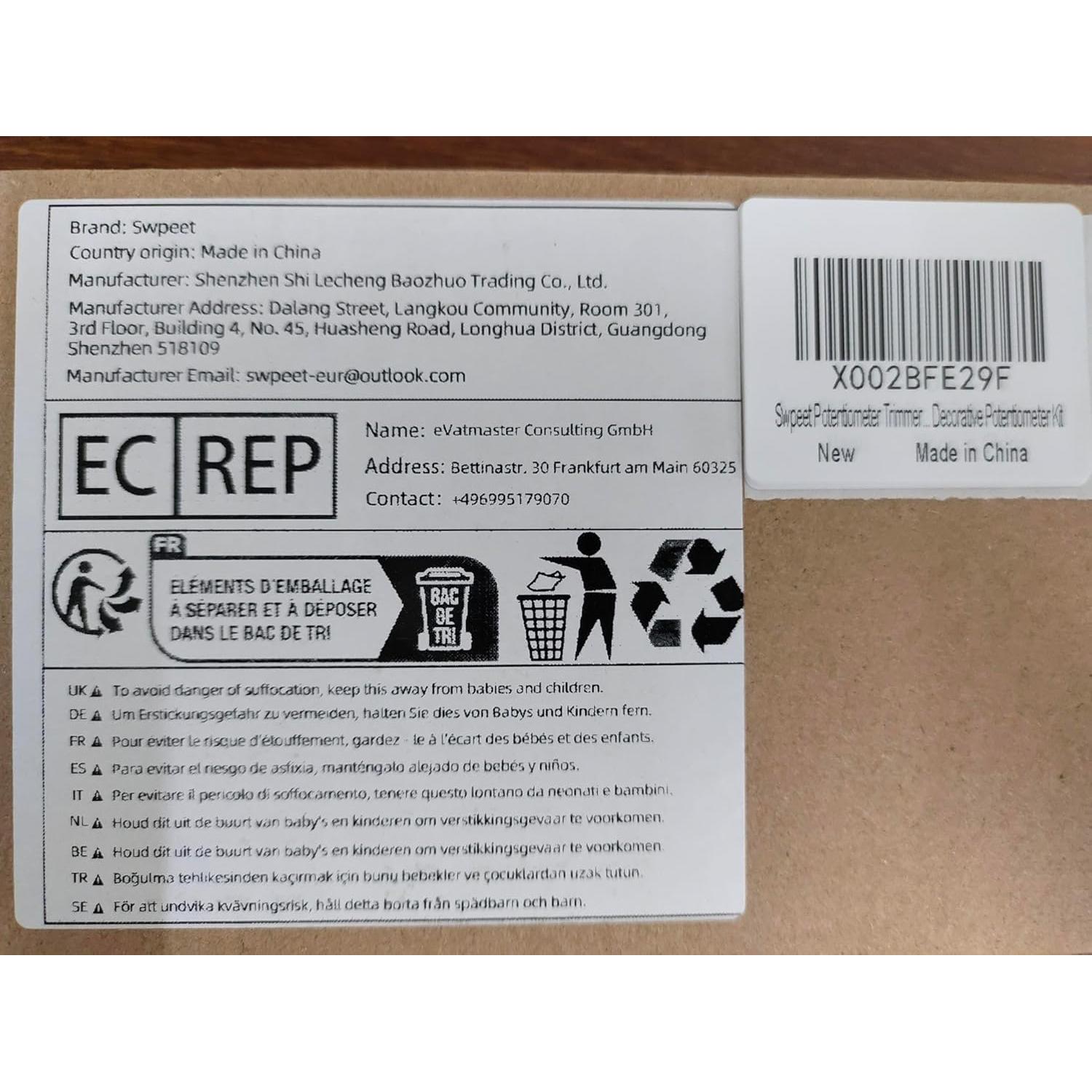 Kit 66Pcs Potenciómetros Ajustables Swpeet 3362 100-1M Ohm