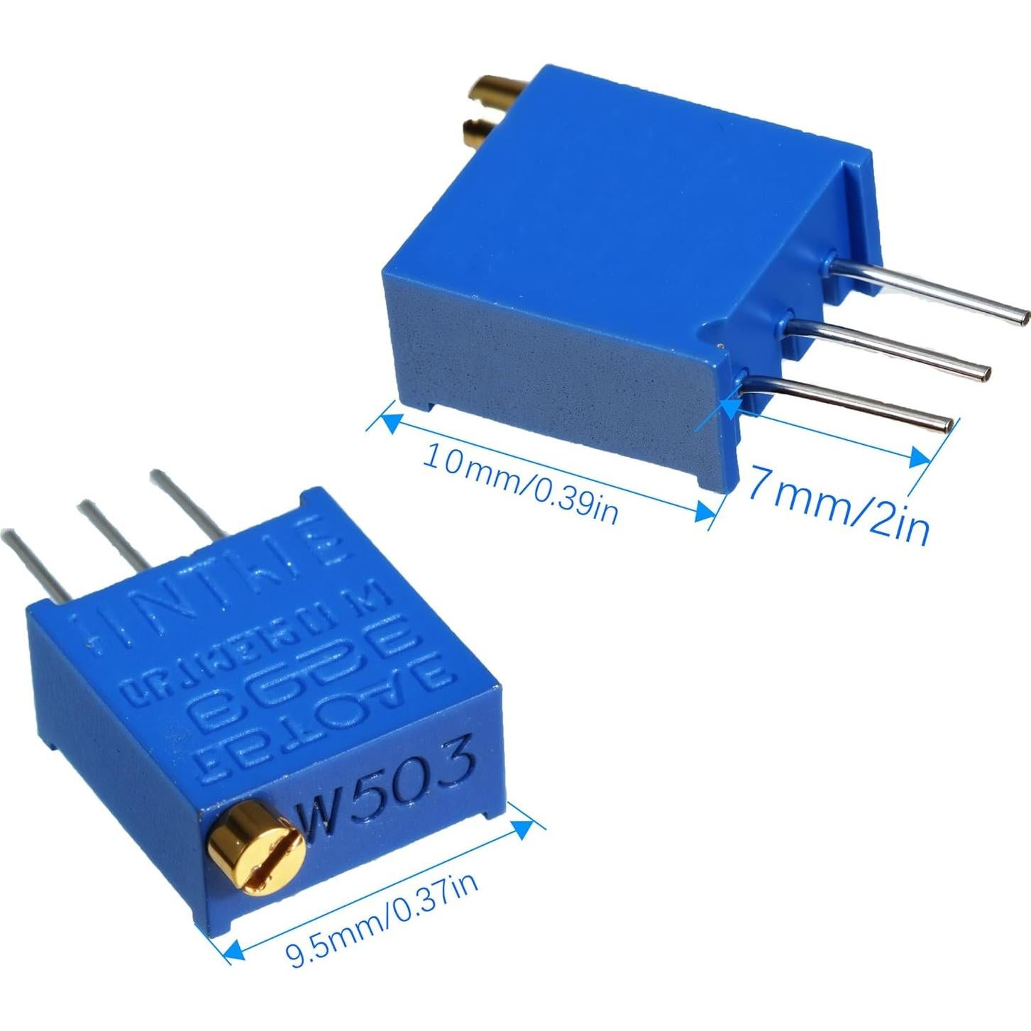 Kit de 60 Potenciómetros Multivuelta VIBICCK 100-500K Ohm