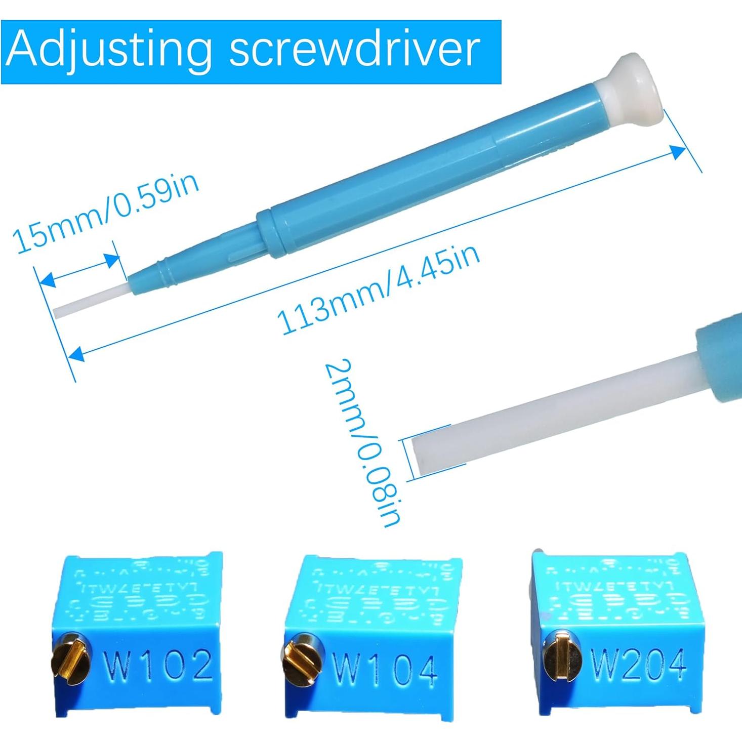 Kit de 60 Potenciómetros Multivuelta VIBICCK 100-500K Ohm