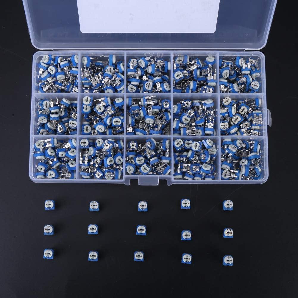 Kit de Potenciometros Trimmer 375pcs 100Ω-1MΩ Electrónica