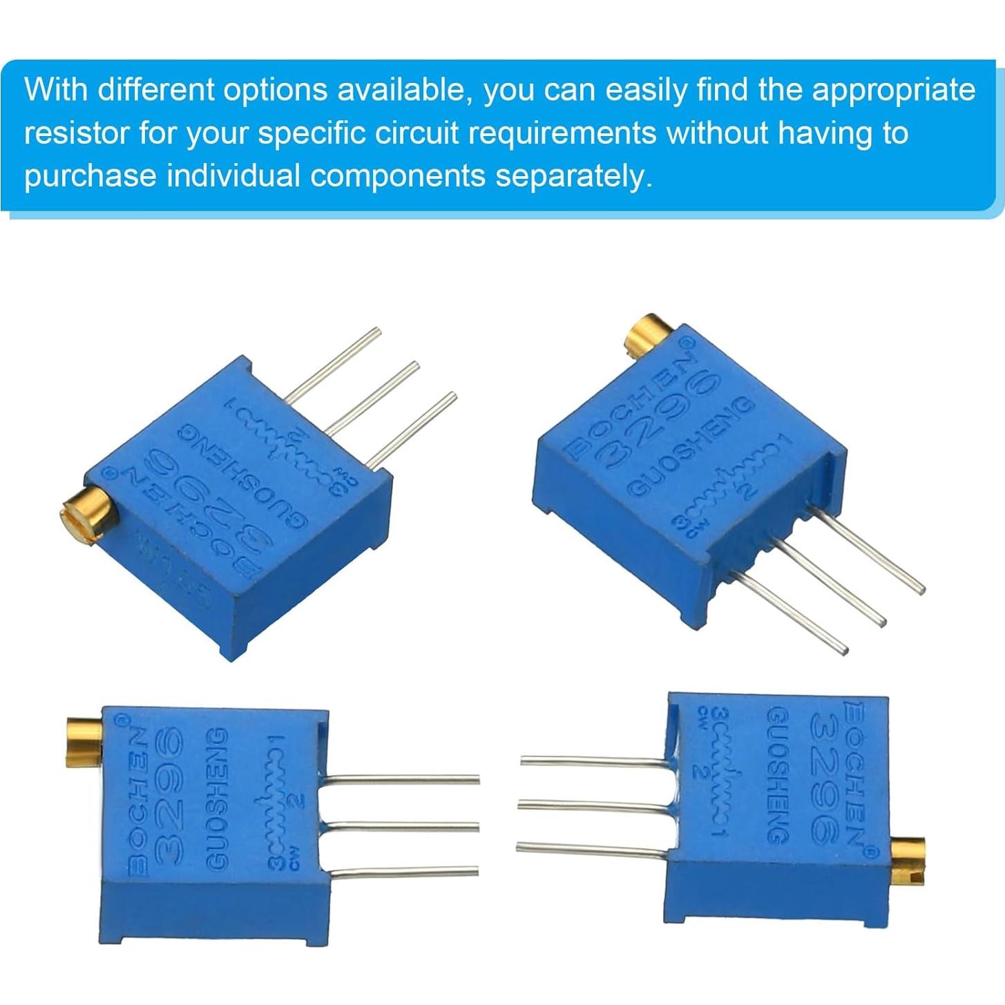 Kit de Resistores Variables PATIKIL 15 Piezas 100 a 500K Ohm