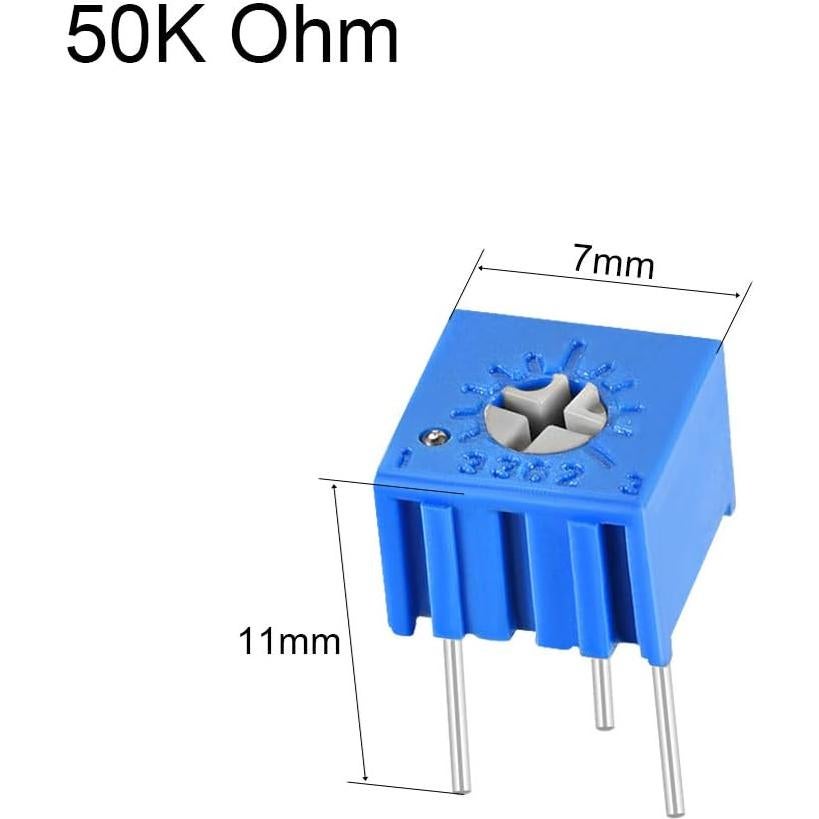 Potenciometro Trimmer 50K Ohm uxcell 3362P-503 10 Pcs