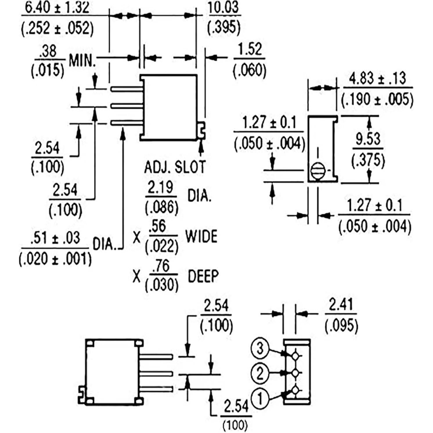 Kit de 50 Potenciometros 3296X Cermet 100 Ohm a 2M Ohm