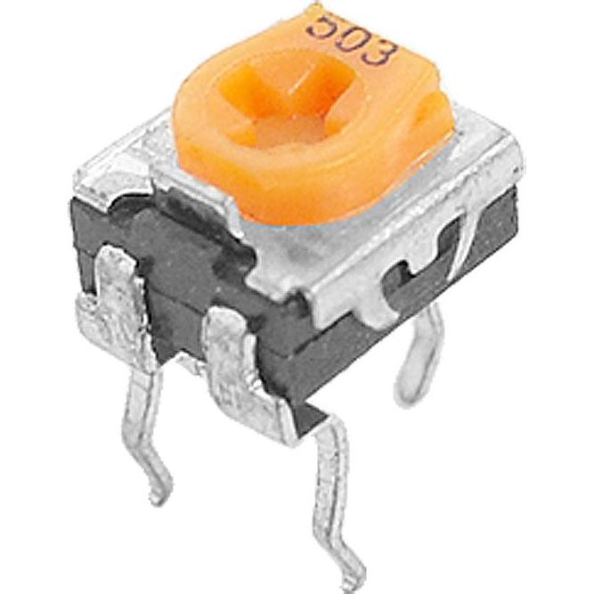 100 Potenciometros Trimmer Uxcell 50K Ohm DIP 3 Pines