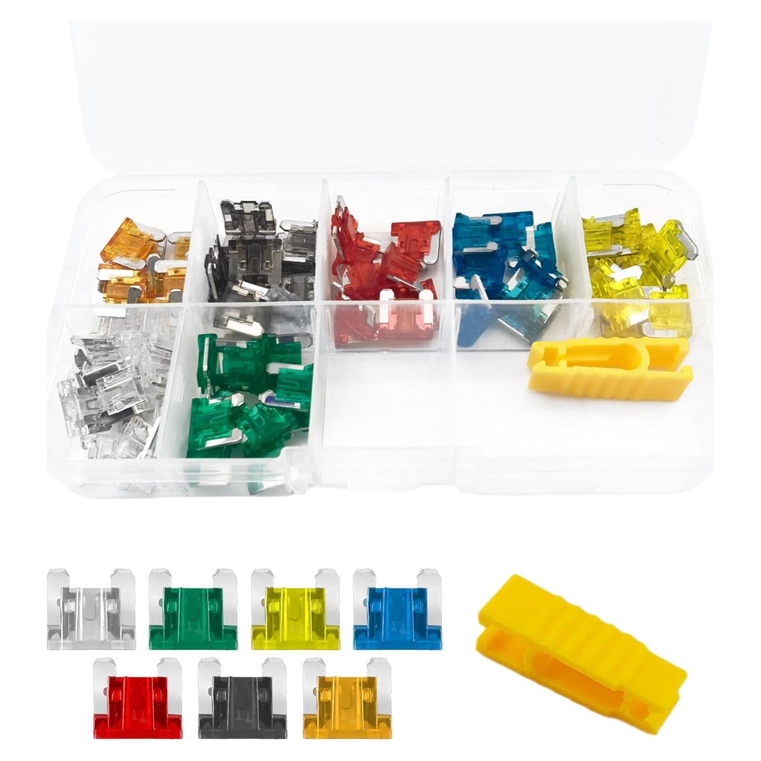 Kit de 70 Fusibles Estándar DWARFOO 2A-30A Coloridos para Auto