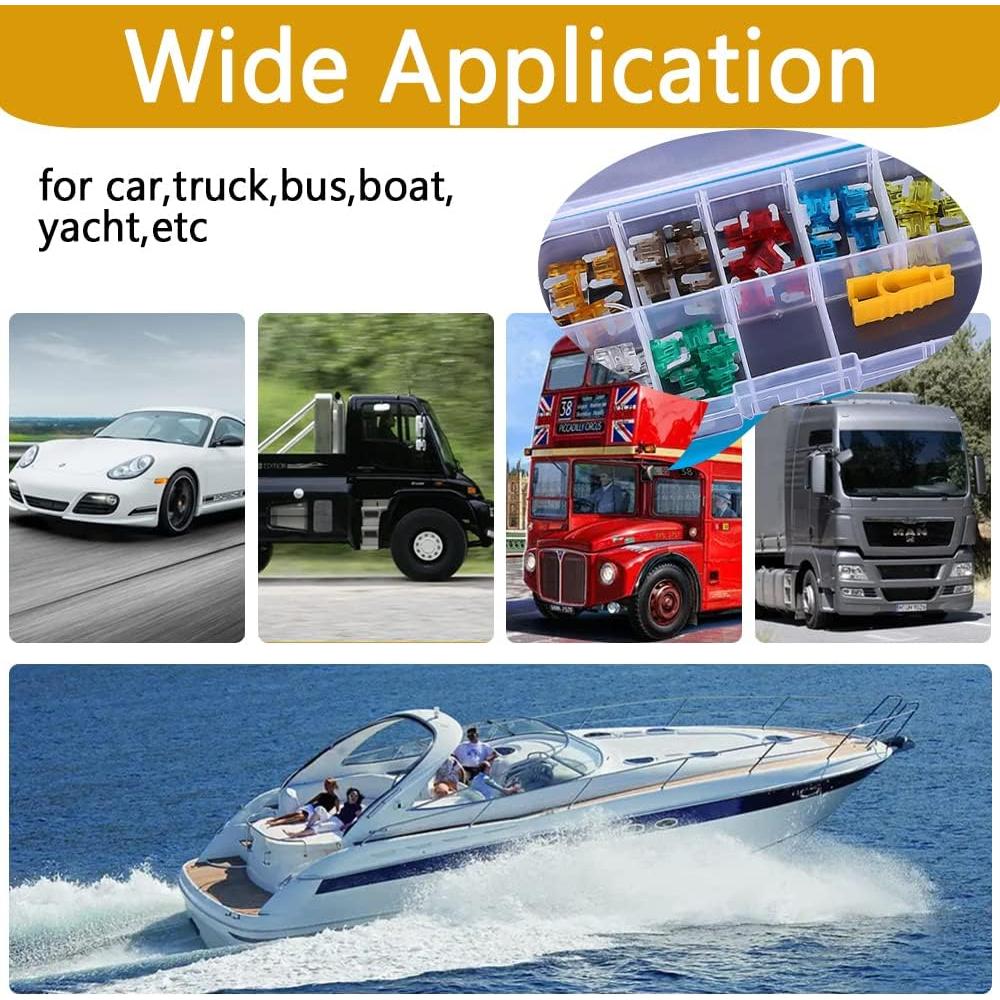 Kit de 70 Fusibles Estándar DWARFOO 2A-30A Coloridos para Auto