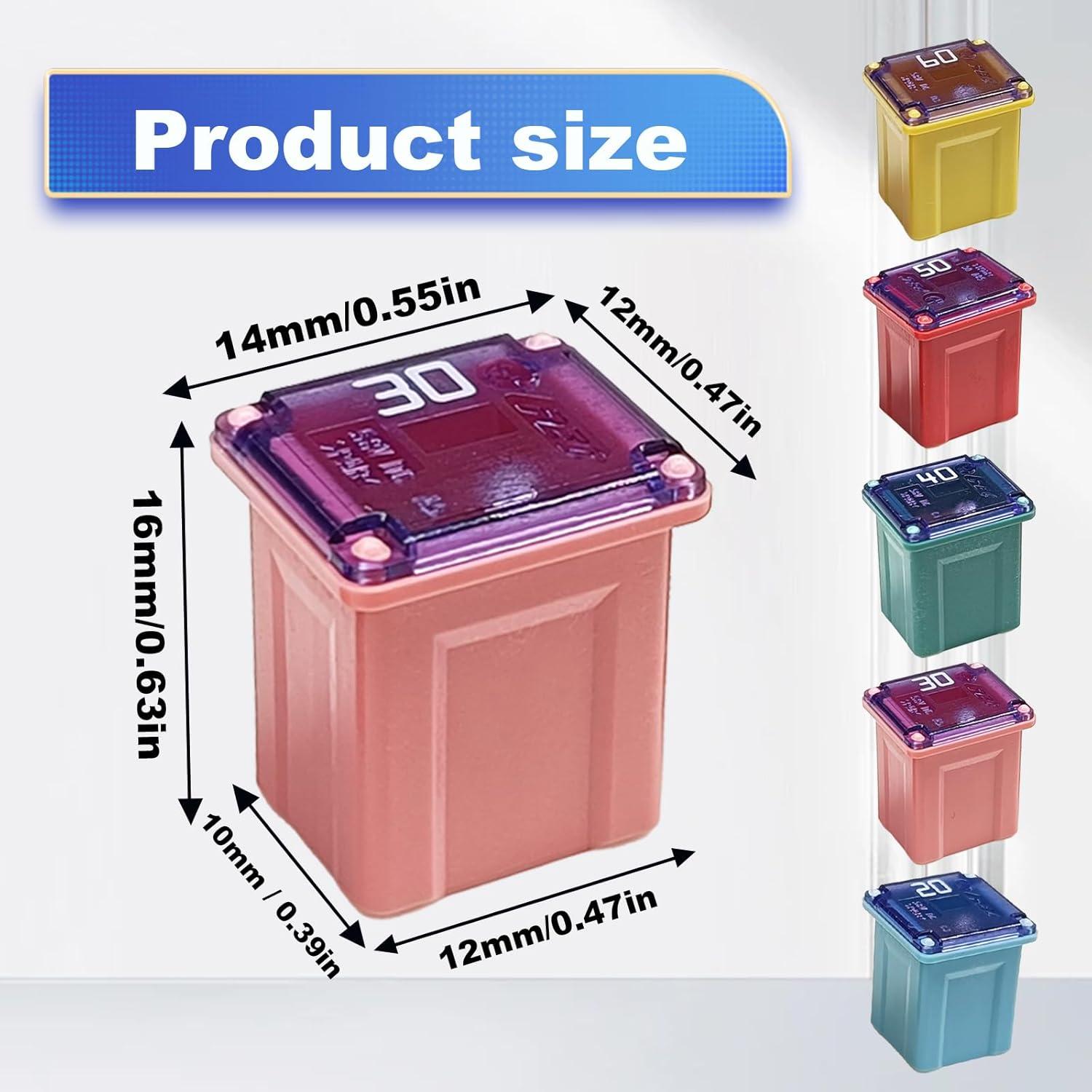 Kit de Fusibles Jcase Pleoos 10 Piezas 20A-60A para Autos