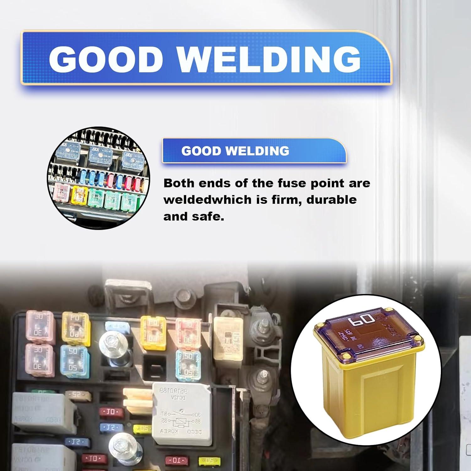 Kit de Fusibles Jcase Pleoos 10 Piezas 20A-60A para Autos