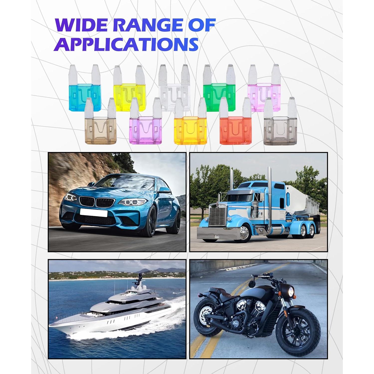 Kit de Fusibles SCUARI 120PCS 2A-35A para Vehículos