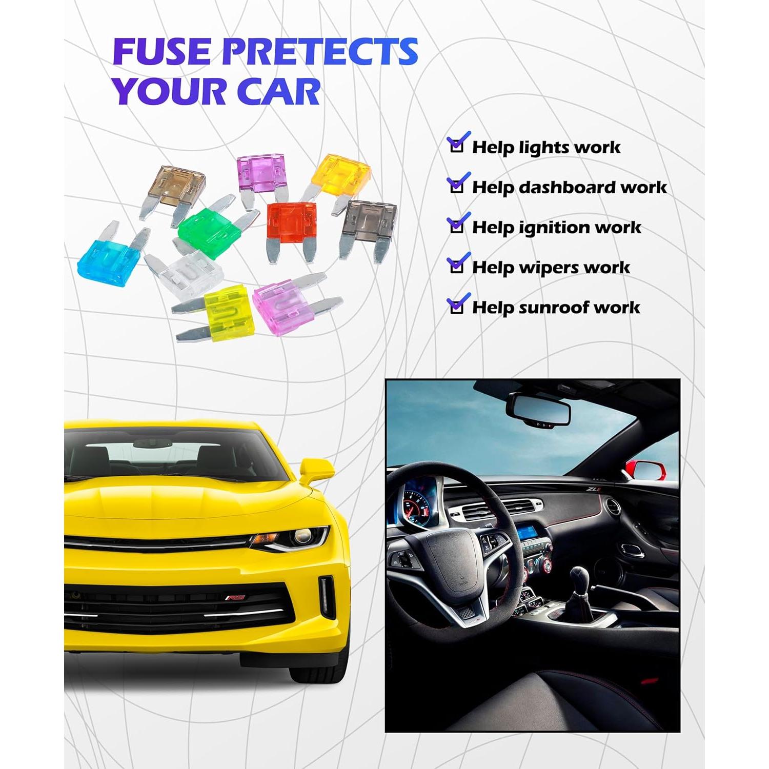 Kit de Fusibles SCUARI 120PCS 2A-35A para Vehículos