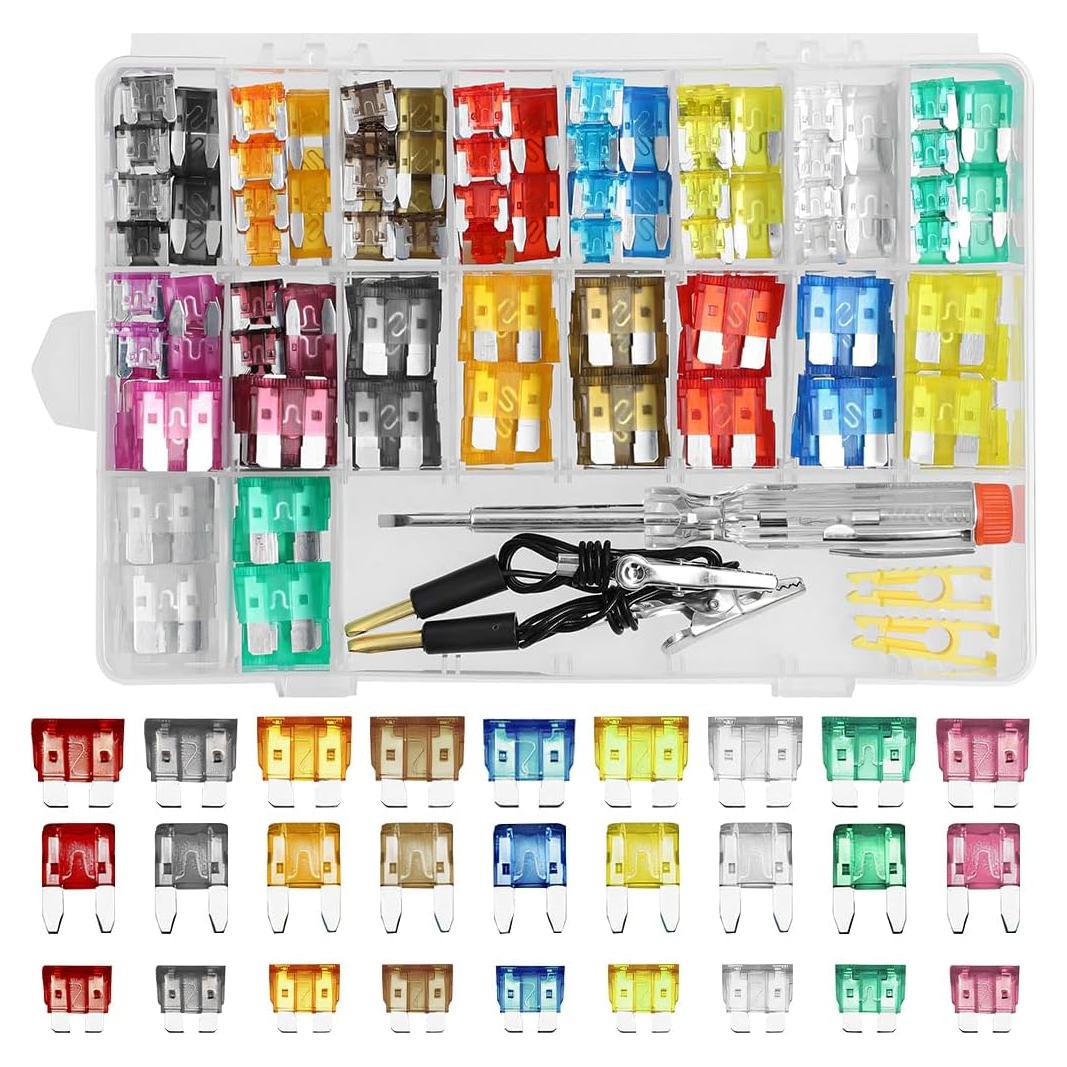 Kit de Fusibles Automotrices Mandark 306PCS - Estándar, Mini y Bajo Perfil