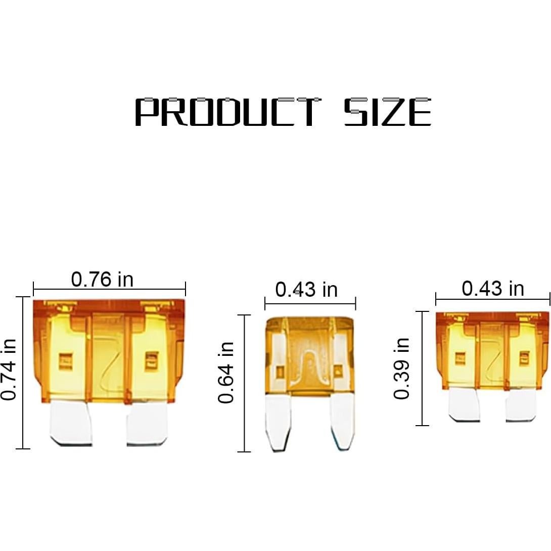 Kit de Fusibles Automotrices Mandark 306PCS - Estándar, Mini y Bajo Perfil