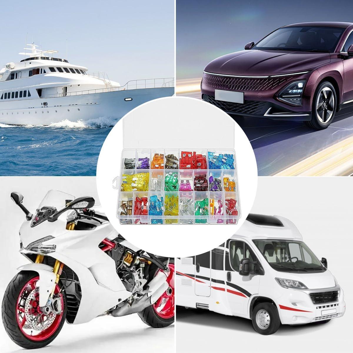 Kit de Fusibles Automotrices Mandark 306PCS - Estándar, Mini y Bajo Perfil